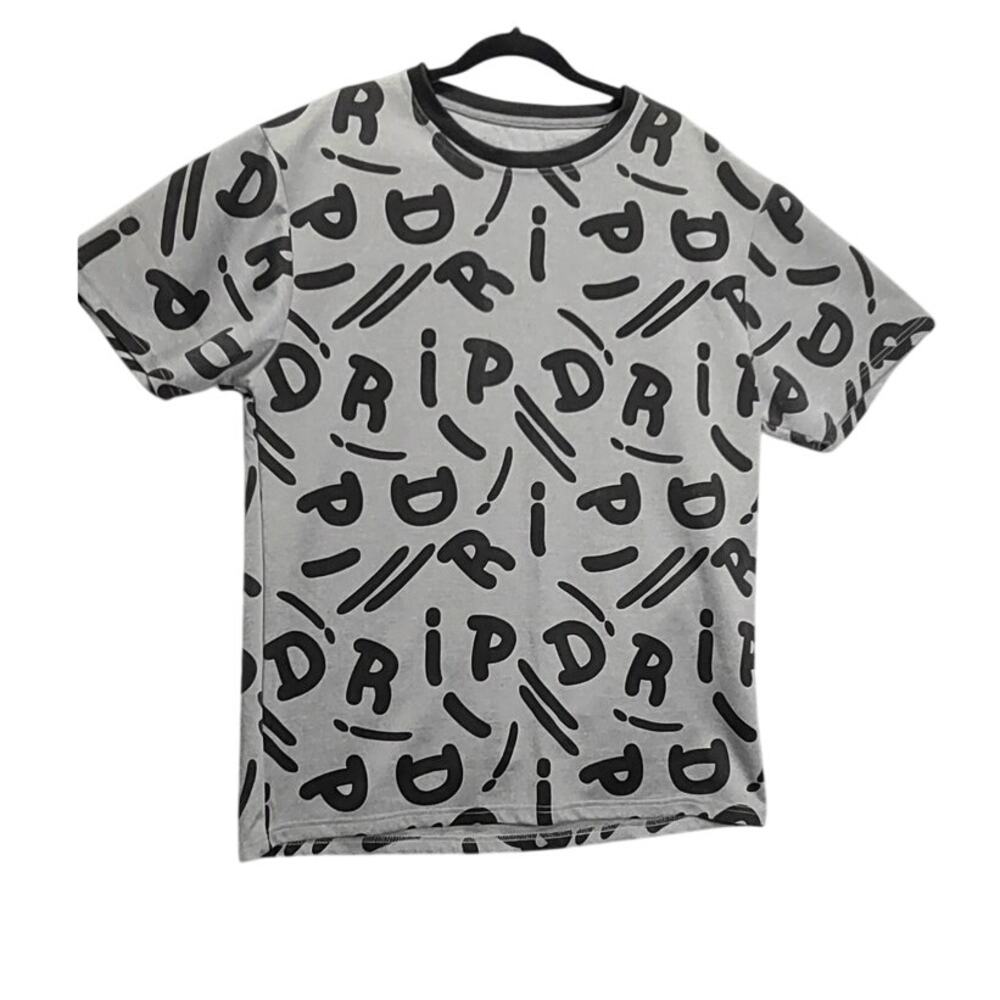 Sacred Crown Short Sleeve Drip All Over Print Heavy Duty Mens XL TShirt Designer